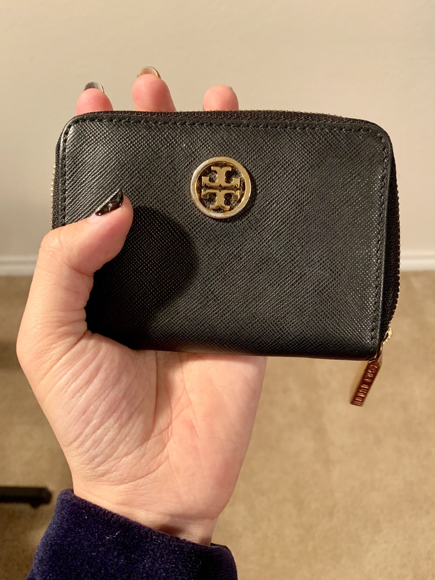 Tory Burch black Wallet with keychain small