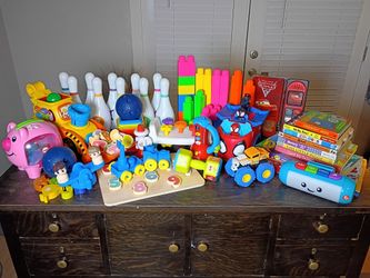 Toy Lot Unisex Toddler Vtech FP Disney Spiderman Princess Trucks Building Blocks Light Up Educational Counting Alphabet Music Board Books Activate Int