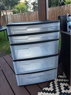 Sterilite 5 Drawer Plastic Storage Tower