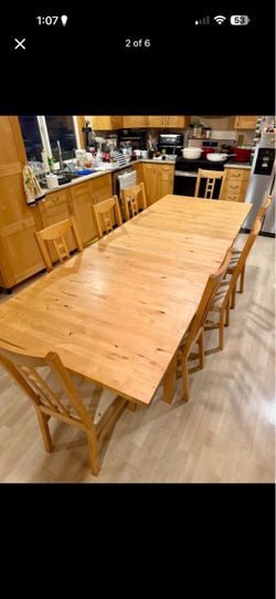 Dining Table 8 chairs OBO