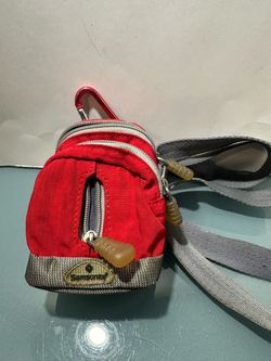 Samsonite Red Mini Pouch with Carabiner and Strap