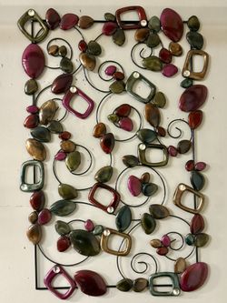Colorful Metal Wall Decor With Bling