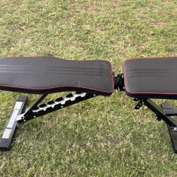 Yoleo Adjustable Weight Bench And 50 Lb Dumbbell 