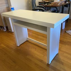 Dining Table/Desk Convertible White Table