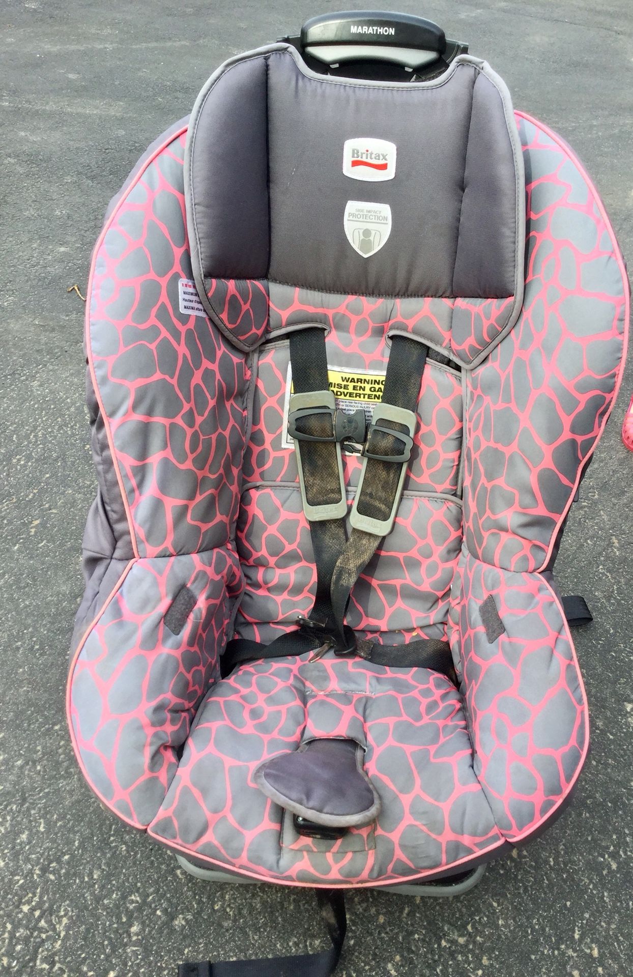 Britax Marathon G4 Convertible Car Seat, Pink Giraffe