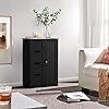 Yaheetech Black Wooden Floor Cabinet / Organizer NEW IN BOX