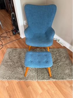 Living room chair and ottoman