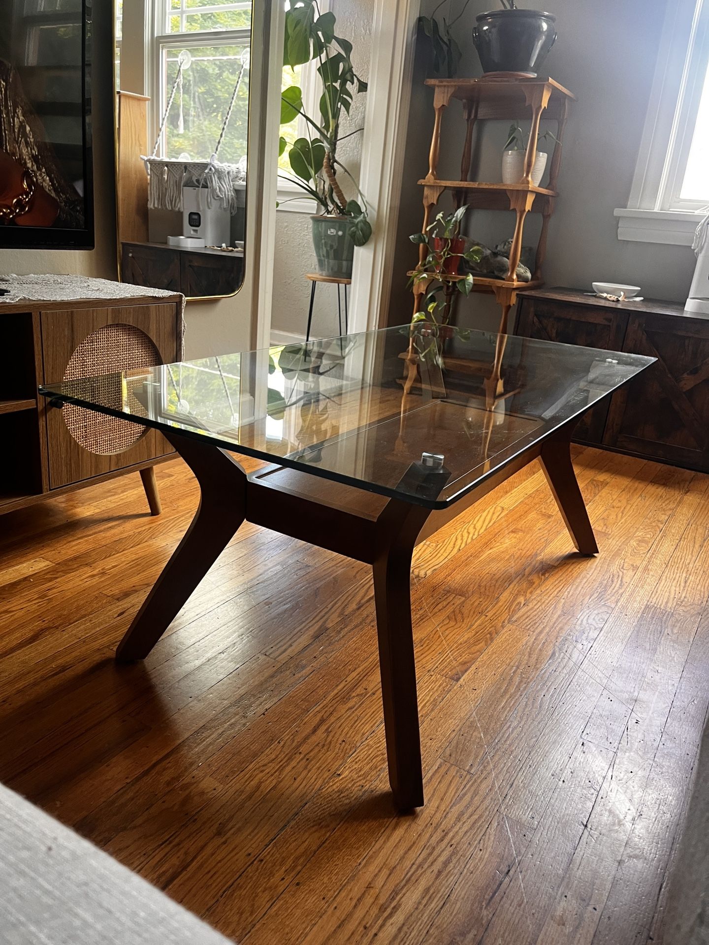 Glass Top Coffee Table With Storage