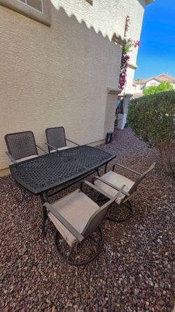 Patio table with chairs