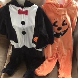 Halloween Jumpers 6-9M. Bat or Pumpkin Costume. Brand New