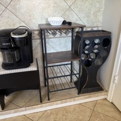 Keurig, Bar Cart, Wine Rack, Stool
