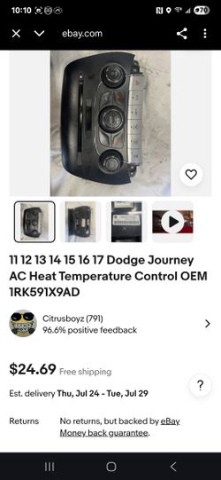 Dodge Journey center dash Radio and climate control panel