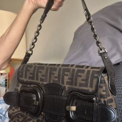  Fendi Tobacco Zucca Bag.  Gently used condition.  Vintage. Beautiful. 