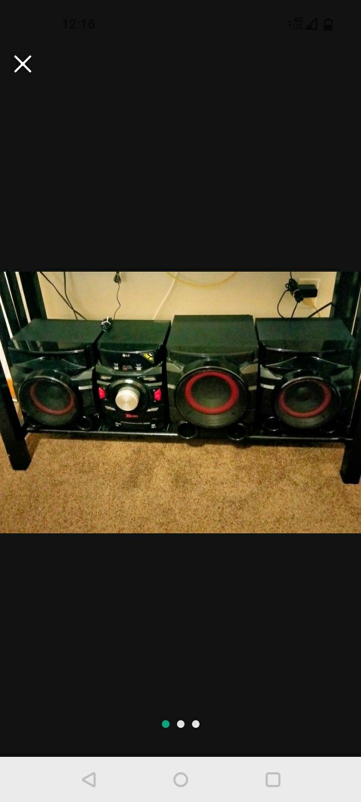 Red and black stero must pickup