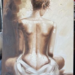 Bathroom Girl Canvas Wall Art