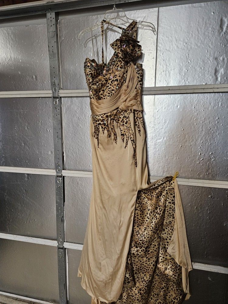 Animal Print Evening Gown