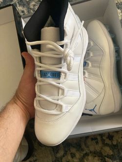 Jordan 11 legend blue football cleats
