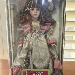 Classic Treasures Genuine Fine Bisque Porcelain Doll