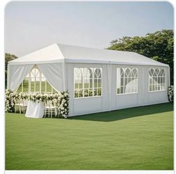 10x30 party tents new with 6 sides steel poles