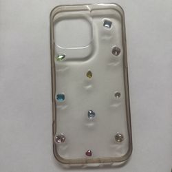 iPhone 16 Pro Max Clear Case With Gems 