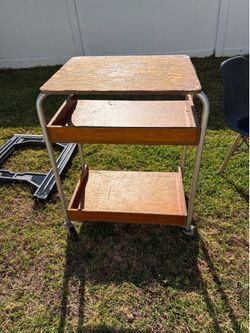 Wood Push Cart with wheels