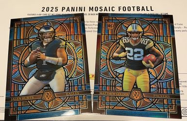 Mosaic Jumbo Football Cards: Jalen Hurts & Matthew Golden