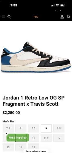 Jordan 1 Retro Low OG SP Fragment x Travis Scott