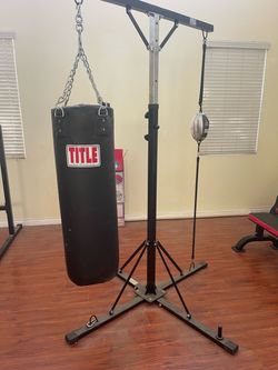 Title Classic Heavy Bag with Stand and Speed Bag