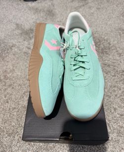 New Women’s Converse Run Star Trainer Mint Green/pink Suede Sneakers Size 8