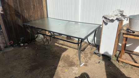 Glass Outdoor Table 