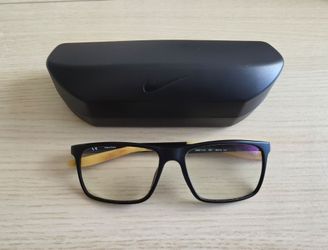 Nike 7116 Glasses Frames (Black/Woodgrain) + Hard Case