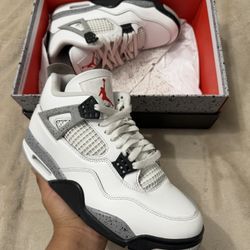 Jordan 4 White Cement Reimagined OG Box Size 9.5