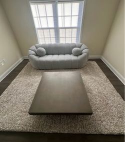AllModern Dove Concrete Coffee Table, 43 Inch