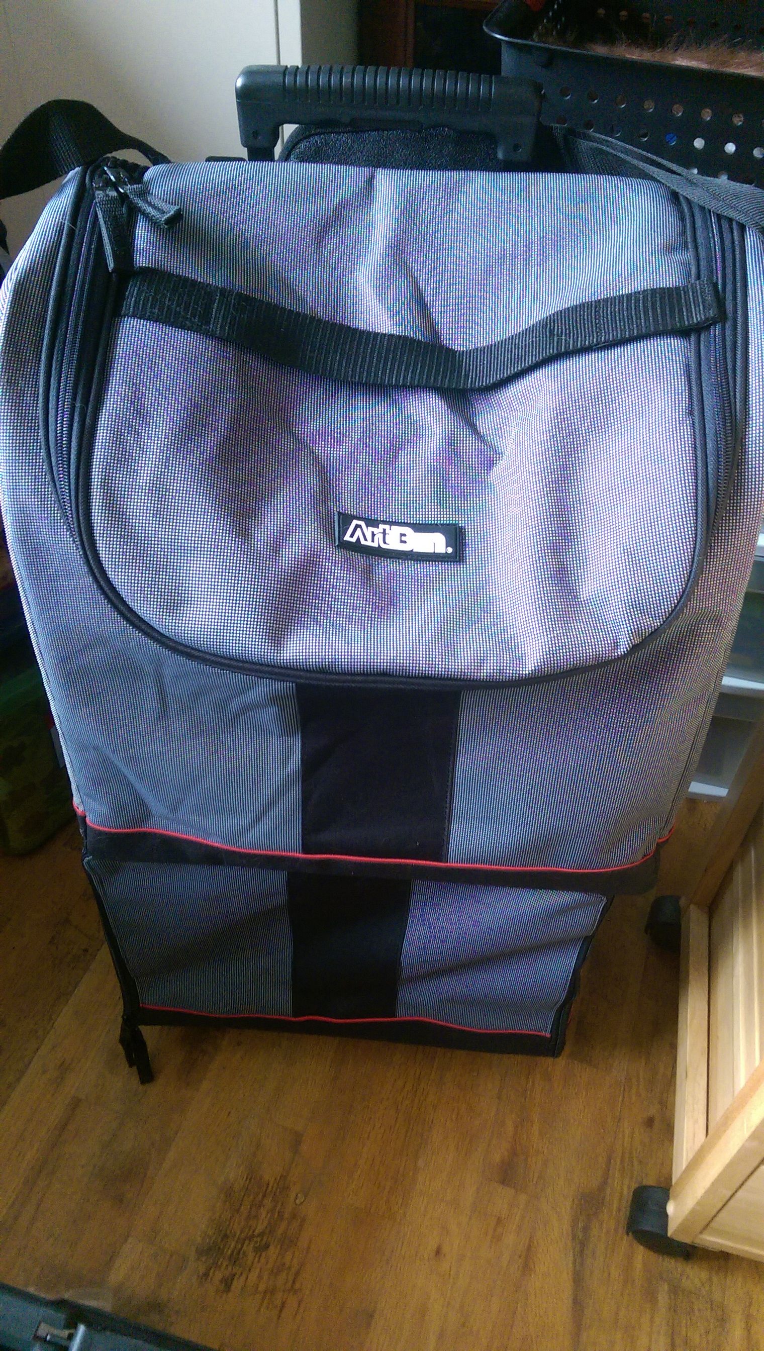 ArtBin Tote Express, Black/Gray Rolling Art Craft Storage Bag,6922SA