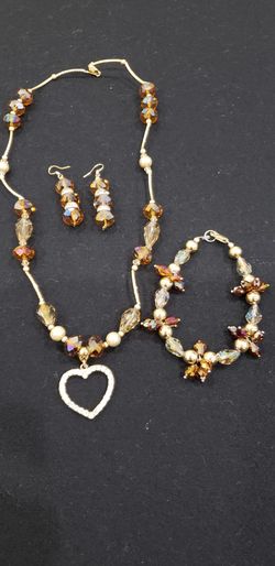 Necklace with Earrings and bracelet