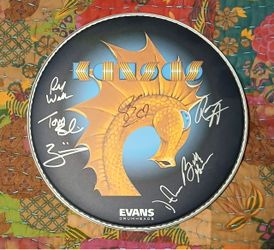 Kansas autographed Evans Drumhead