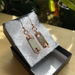 Handmade Copper Drop Earrings