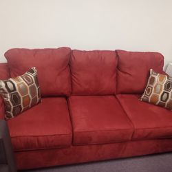 Brand New Red Velvet Sofa Couch 