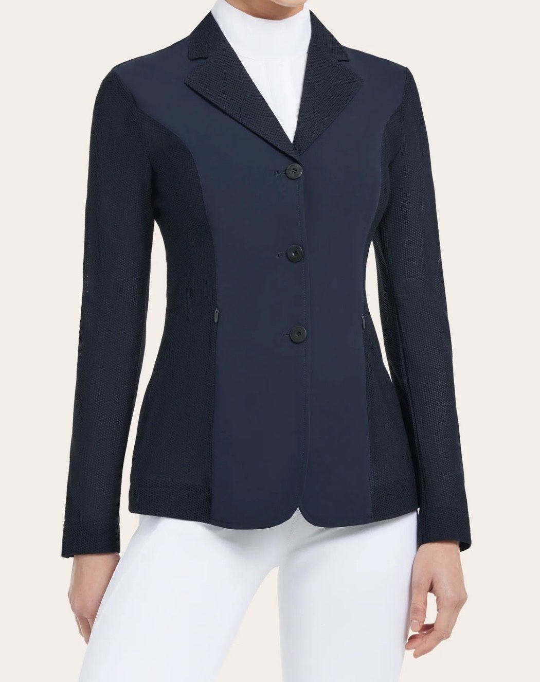 Size 6 Short Navy RJ Classics Harmony Mesh Show Coat