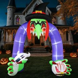Halloween Inflatable 11FT Creepy WitchHalloween Inflatables Giant 11Ft Tall Creepy Witch