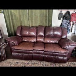 Brown Leather Couch