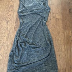 Zara W&B collection dress Bodycon dress with faux wrap detailing size large