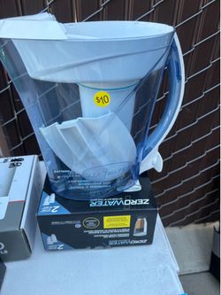 Zero water pitcher w/2 new filters