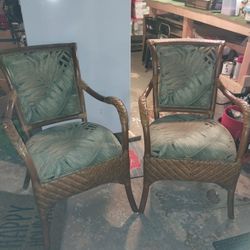 Beautiful Set Of Bamboo Style Chairs