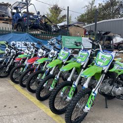 DIRT BIKES BRAND NEW WARRANTY INCLUDED 