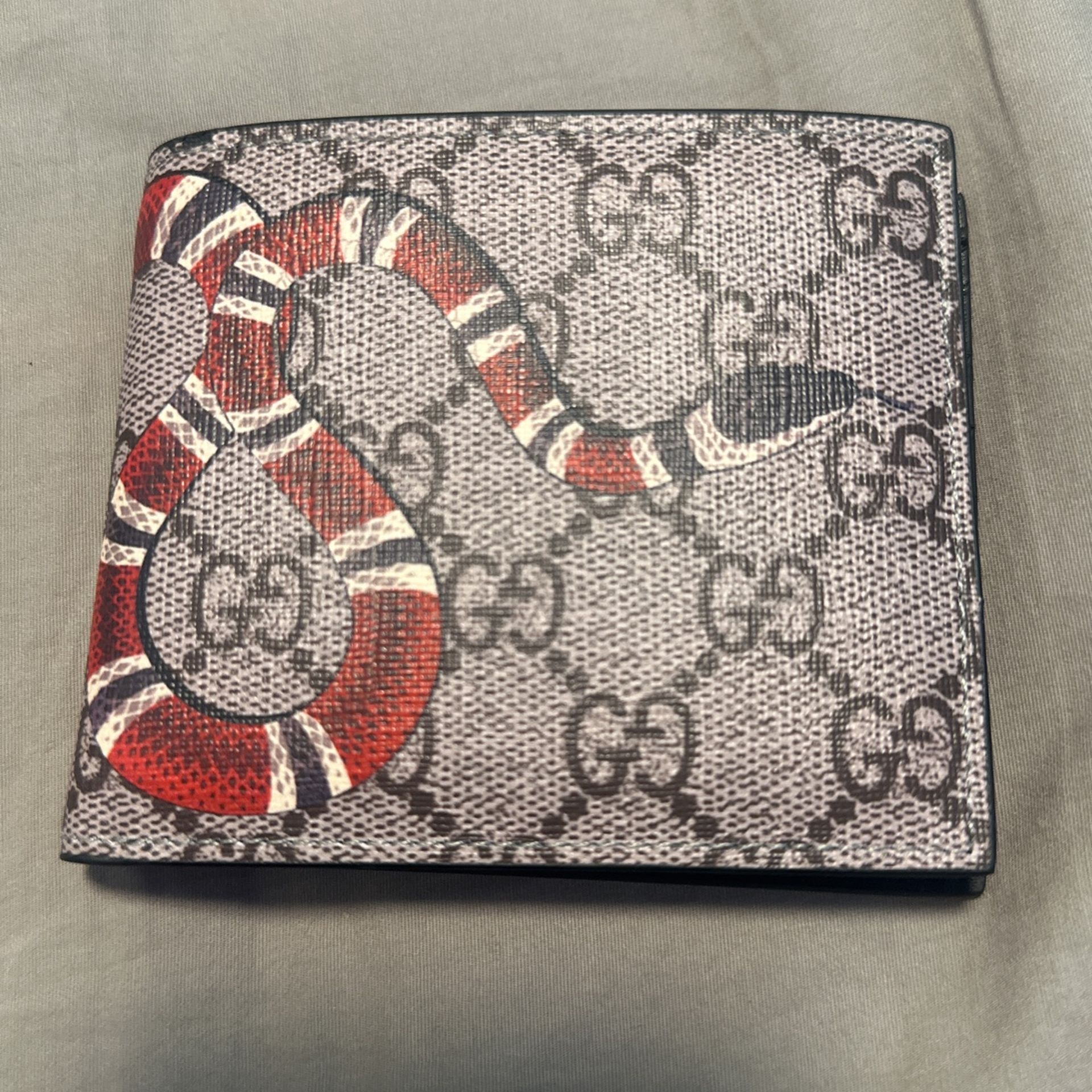 King snake Print GG Supreme Wallet