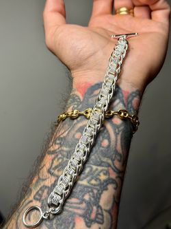 Nice 👍!! 925 Sterling Silver Rhodium Plated 8” Textured Link Bracelet – Toggle Clasp !