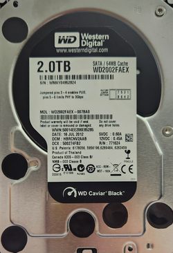 Hard Drive 2 Tera Bites