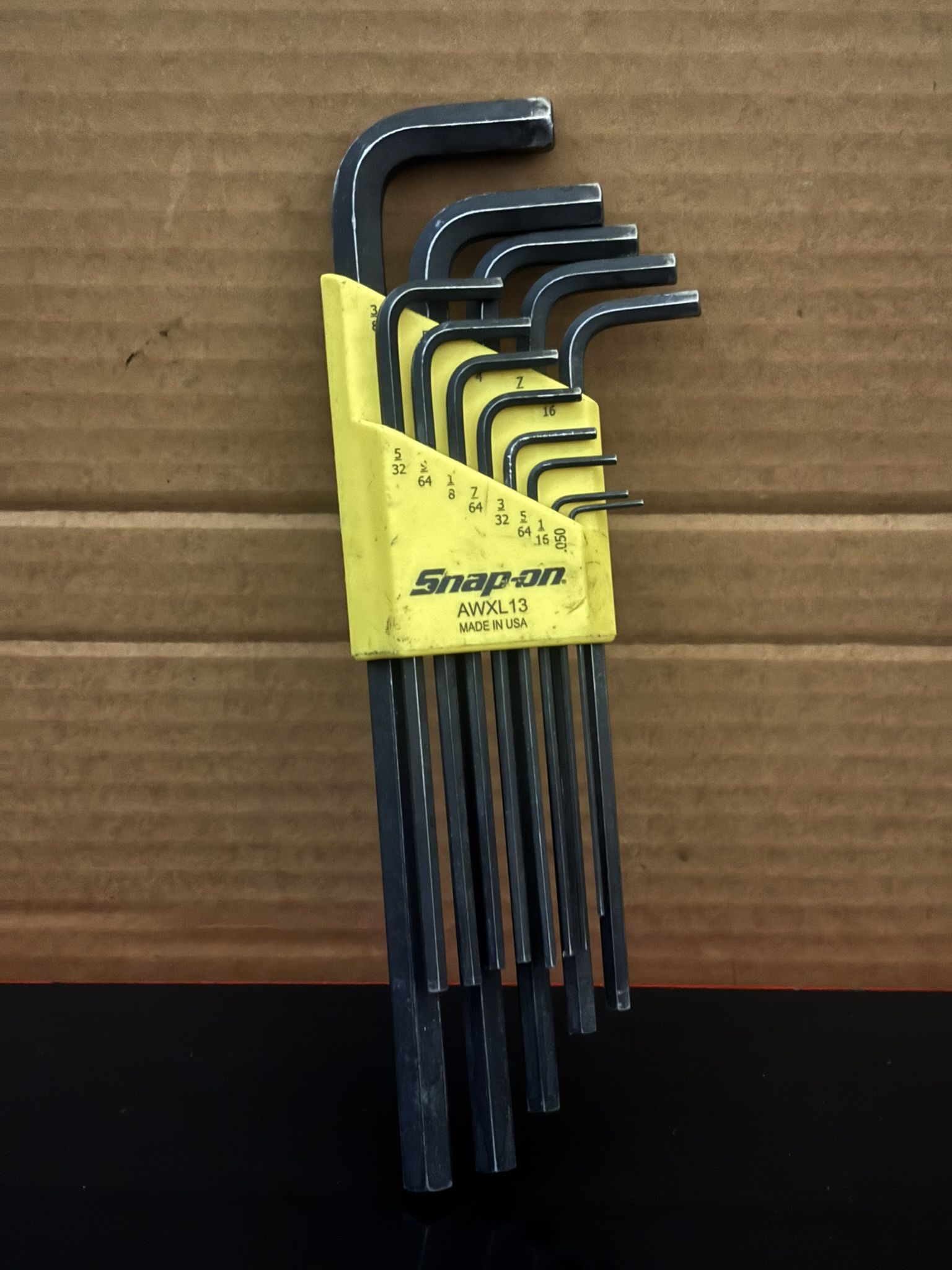 Snap-on Tools 13 pc SAE Extra-Long L-Shaped Hex Key Set (0.05-3/8")