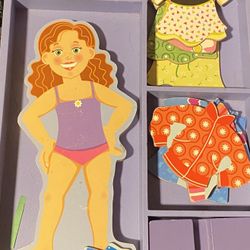 Melissa & Doug Magnet Wooden Doll w/ Clothes